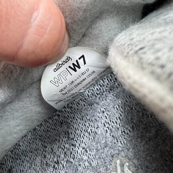 All Birds Women's Gray Wool Runners Sneakers - Picture 8 of 8